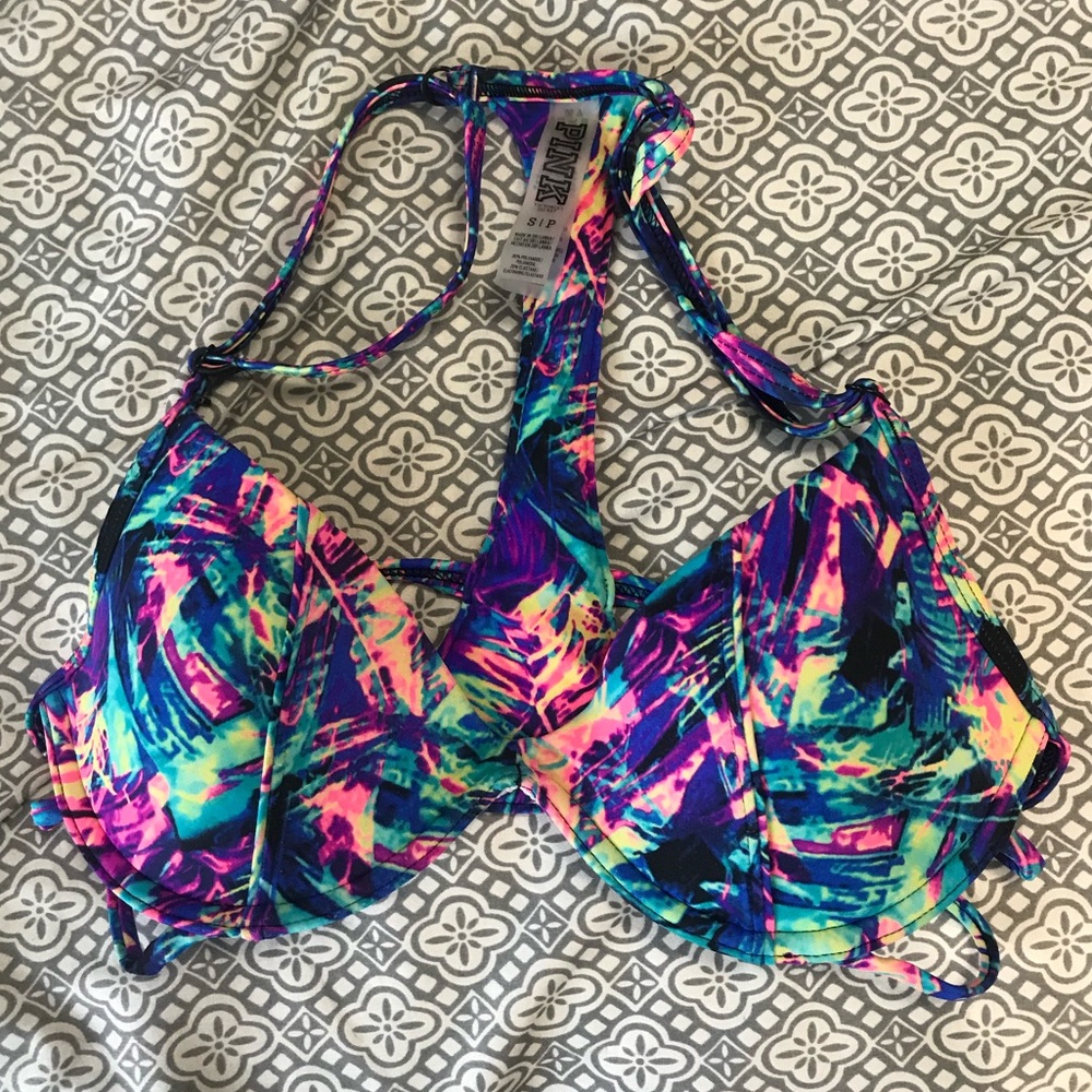 VS PINK multicolored bikini top